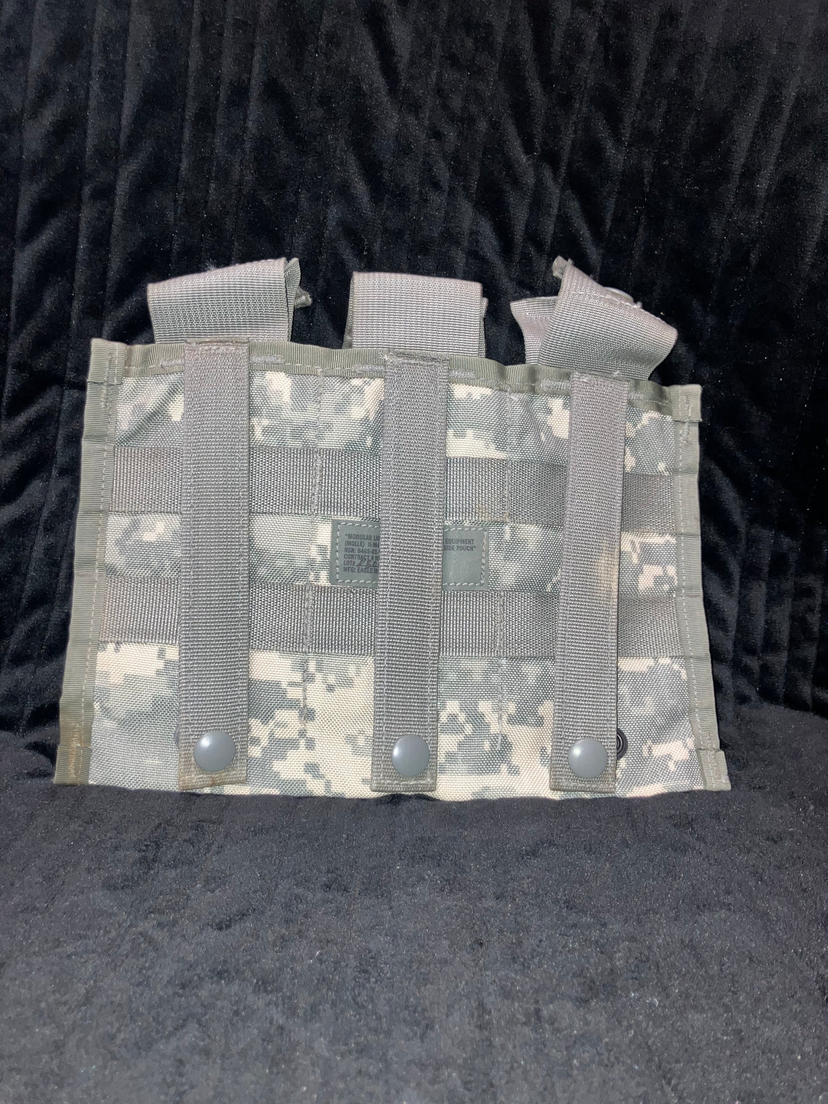 USGI Military Surplus Triple M4 Magazine Pouch – ACU UCP Digital Camo – MOLLE