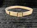 USMC Khaki Cotton Web Belt w/ Gold Buckle
