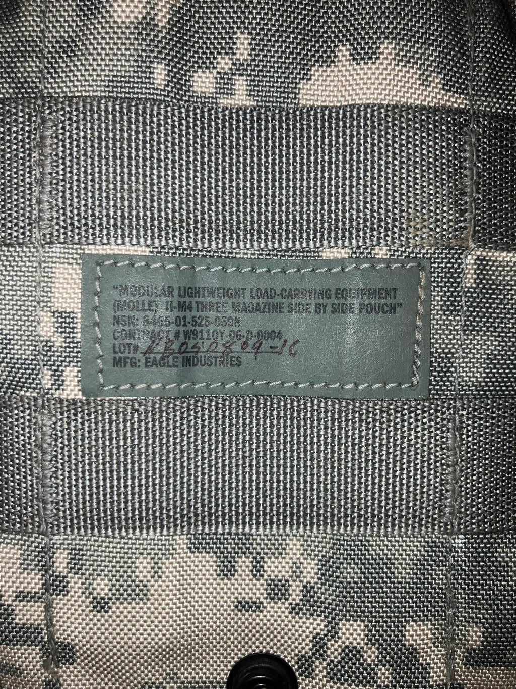 USGI Military Surplus Triple M4 Magazine Pouch – ACU UCP Digital Camo – MOLLE