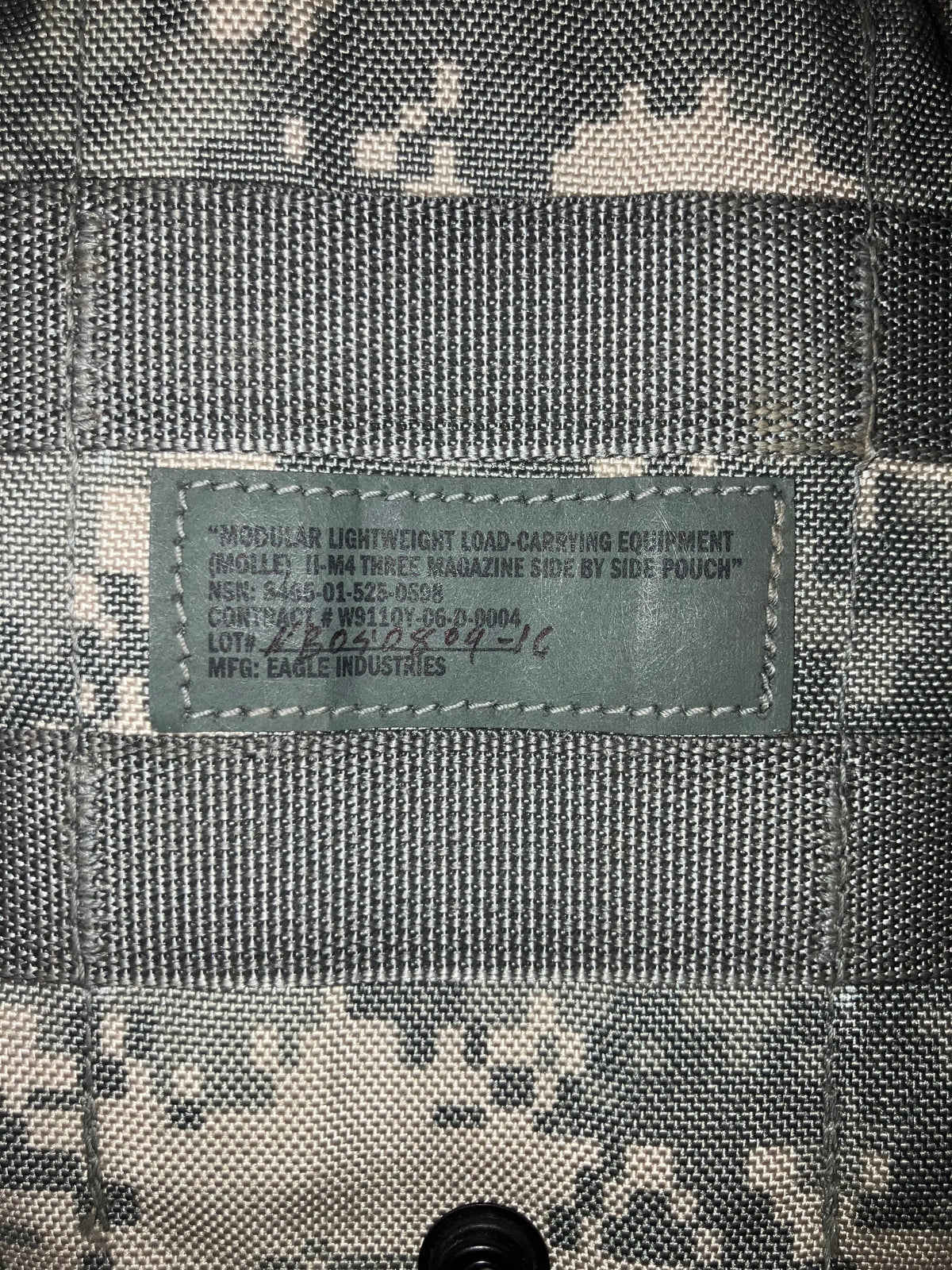 USGI Military Surplus Triple M4 Magazine Pouch – ACU UCP Digital Camo – MOLLE