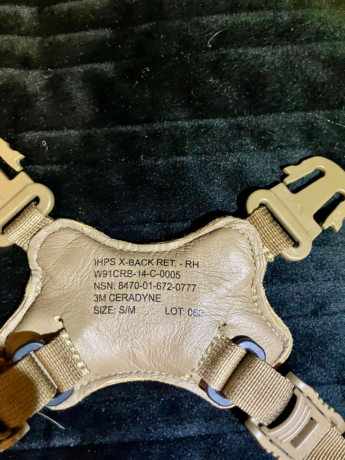 US Army IHPS X-Back Helmet Retention System – RH